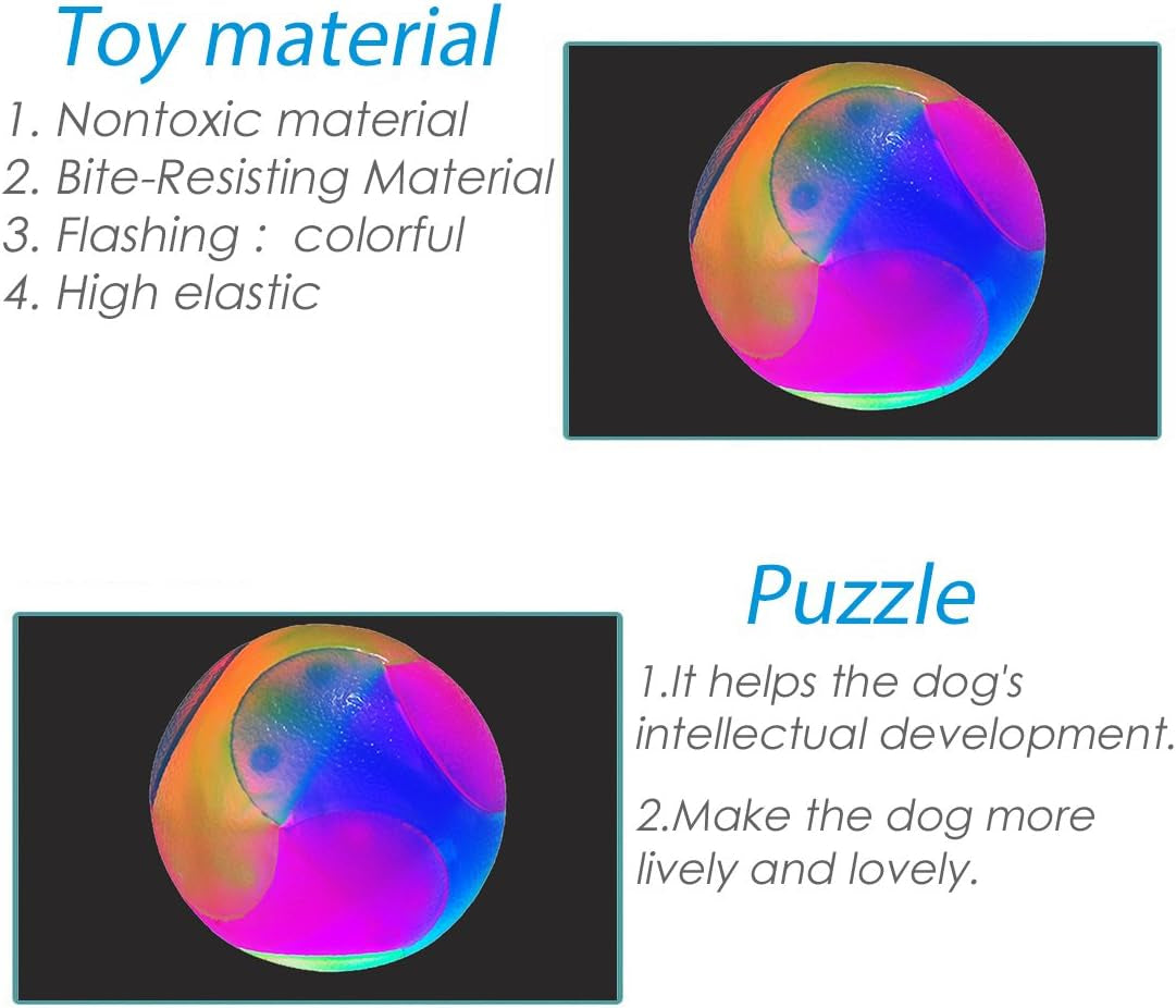 Illuminated LED Dog Balls - Glow in the Dark Toys for Puppies, Cats, and Dogs